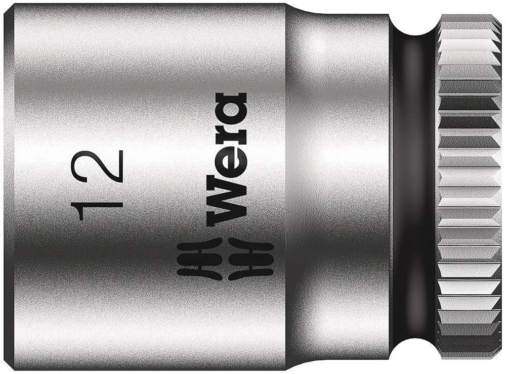 Wera 05004017001 8100 SA 7 Zyklop Metric Metal Ratchet Set with Push-Through Square, 28 Piece, 1/4' Drive