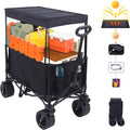 Nice C Chair with Canopy, Chair with Shades, Camping Chair, Sports Chairs, Beach Chair, w/Removable Footrest 2-Pack+Wagons Carts Foldable, Foldable Wagon, Collapsible Wagon with Solar Panel Canopy