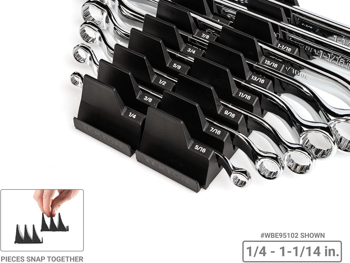 TEKTON 45-Degree Offset Box End Wrench Set with Modular Organizers, 8-Piece (1/4-1-1/4 in.) | WBE95102