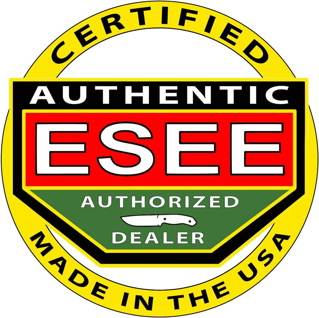 ESEE Knives 6P Fixed Blade Knife w/Molded Polymer Sheath (Venom Green Blade/Black Sheath)