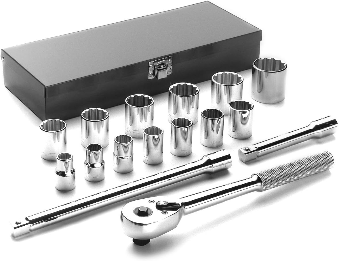 Cougar Pro A41 1/2' Drive 12 Point Standard Socket Set (16-Piece)