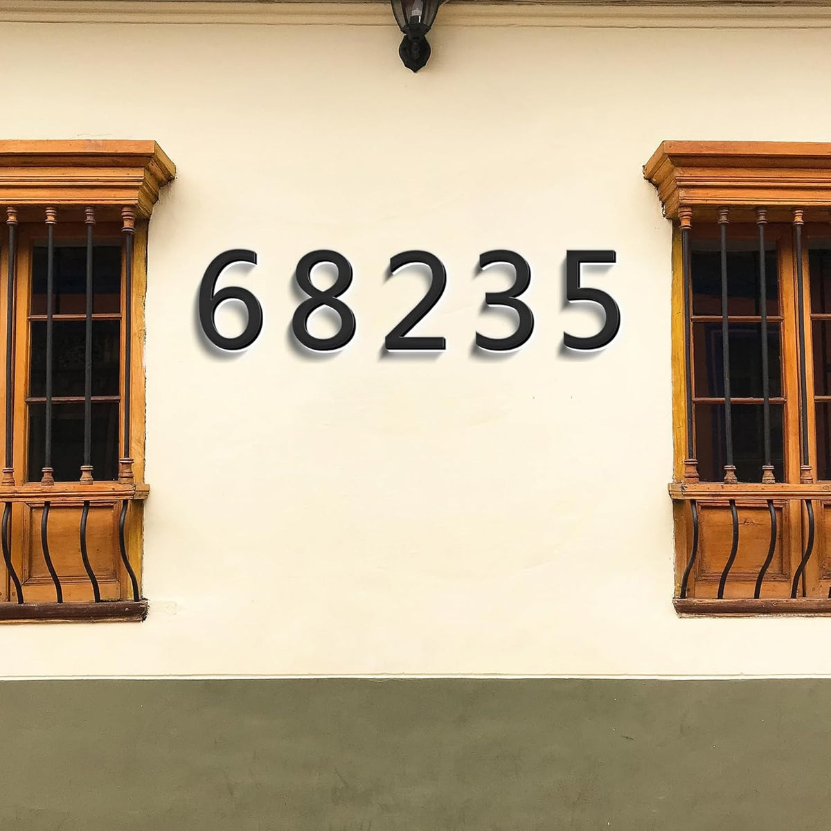 LED Home Address Numbers, Backlit LED Illuminated House Numbers, Stainless Steel Hand-Polished For House Address Signs, Lighted House Number For Outside,16 Inch/400mm,V