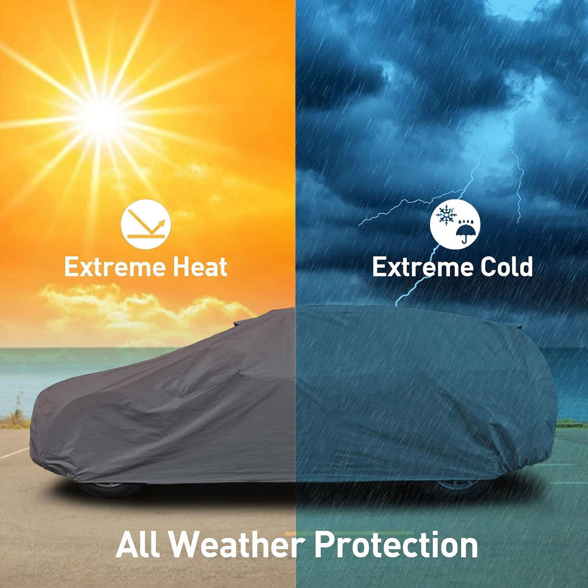 DaShield Ultimum Series Car Cover for Ford Fairlane 1957-1965 Station Wagon 4-Door All Weather Protection Semi Custom Fit Dust, Sun, Snow, Rain Protection Indoor Outdoor