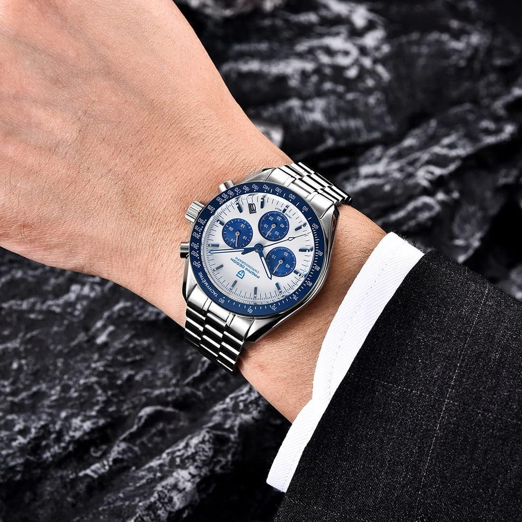 Pagani Design 1701 V3 Men's Chronograph Quartz Dial 40mm VK63 Movement Stainless Steel Mirror Sapphire Watch 100 Meter Water Resistant Sport Watch