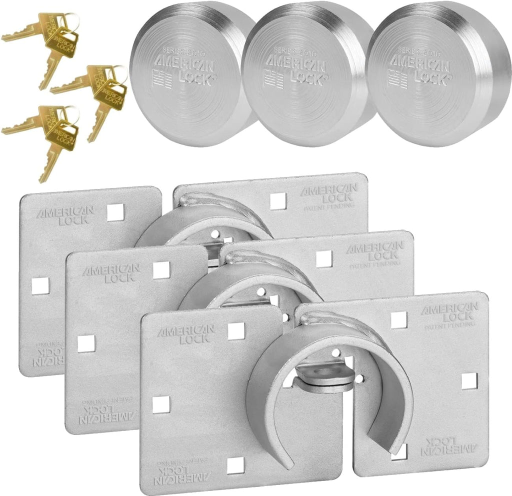 American/Master Lock (3) Hidden Shackle and Hasp Combo A801 - A2010KA-3