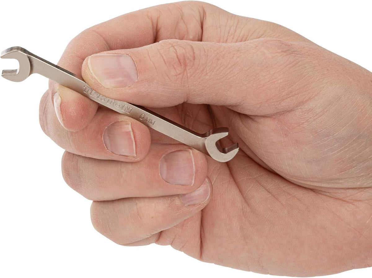 TEKTON 6 mm Angle Head Open End Wrench | WAE84206 | Made in USA