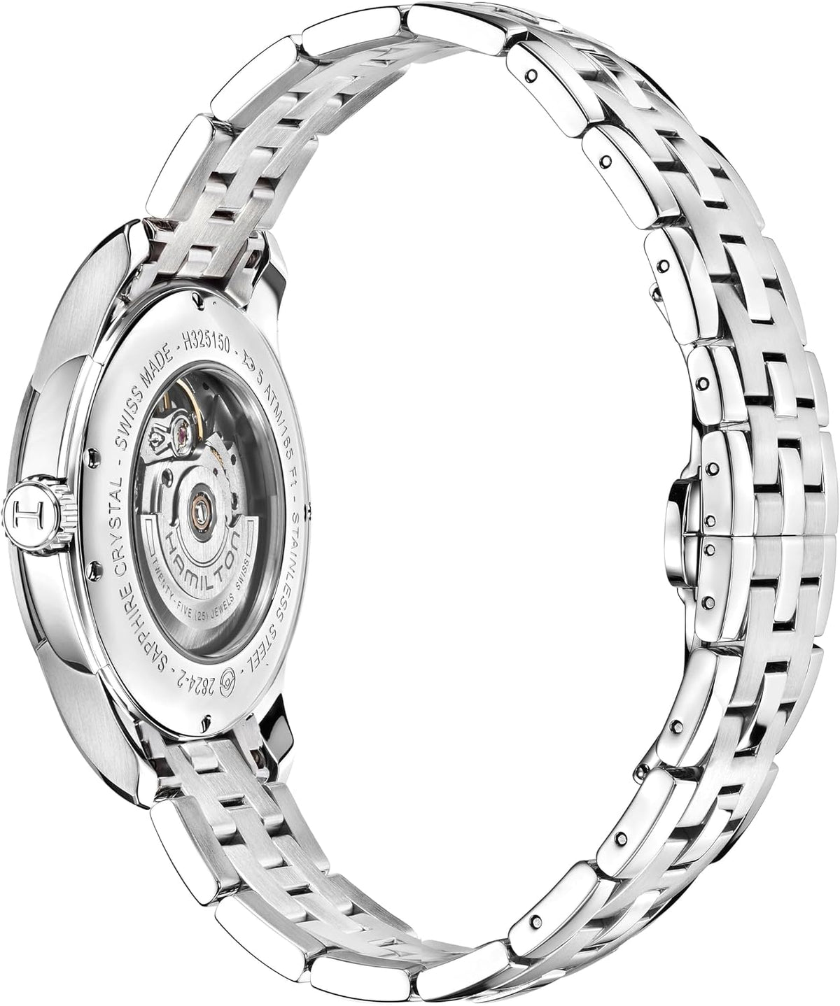 Hamilton Jazzmaster Automatic Men's Watch, 40mm Stainless Steel Case, Swiss Made, Silver Dial Analog Wrist Watch for Men, 50m Waterproof, Sapphire Crystal, 3-Hand Movement, Stainless Steel Strap