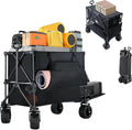 700lb Double Decker Wagon Collapsible Cart Foldable Heavy Duty Wagon Collapsible，400L,54' Extended Foldable Cart with Wheels for Camping Fishing & Outdoor Use, Beach cart，