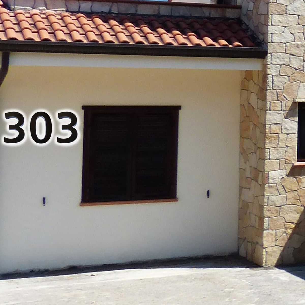 Modern Illuminated LED Home Address Numbers, 20' Stainless Steel Backlit LED House Numbers Signs, Lighted Up Address Number For Outdoor,K