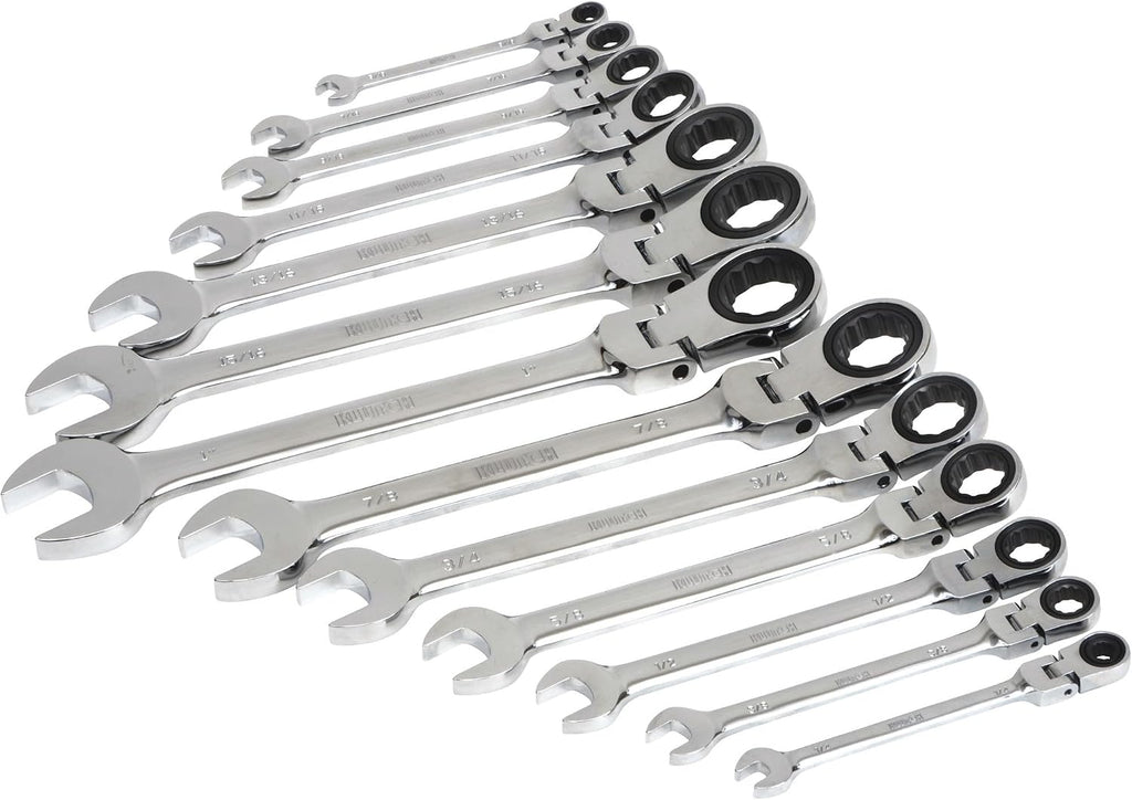 Klutch Flex Ratchet Wrench Set - 13-Pc SAE, 1/4in.-1in.