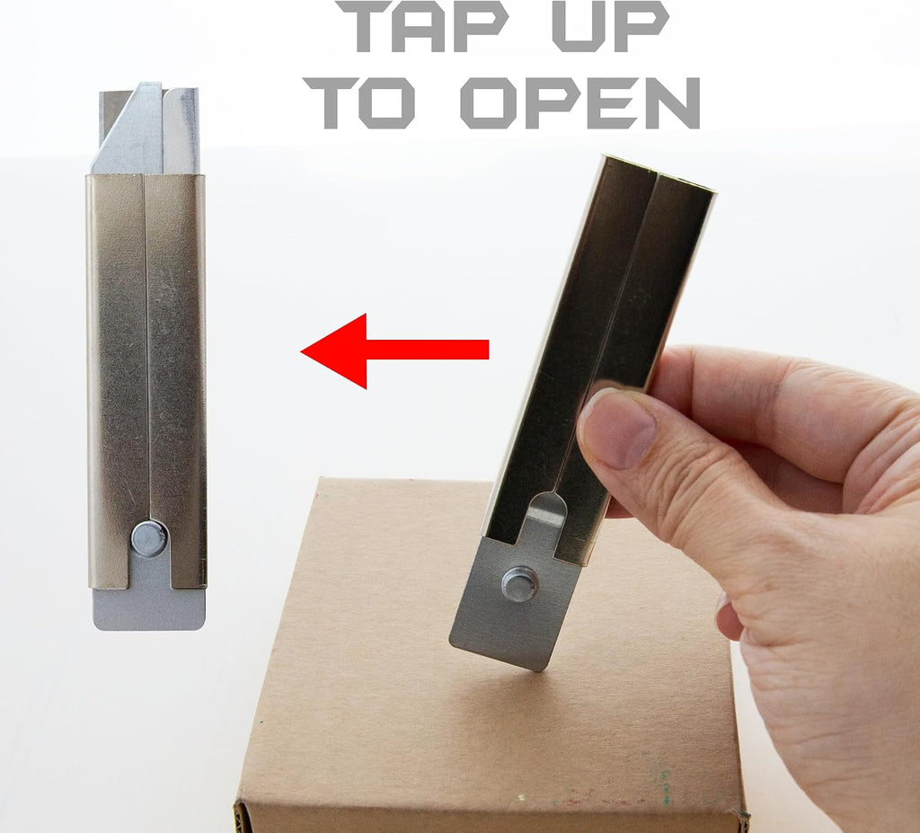 BAZIC Carton Cutter Box Cutter Retractable Blade, Utility Knife Set for Box Cardboard Boxes Office Home (2/Pack), 144-Packs