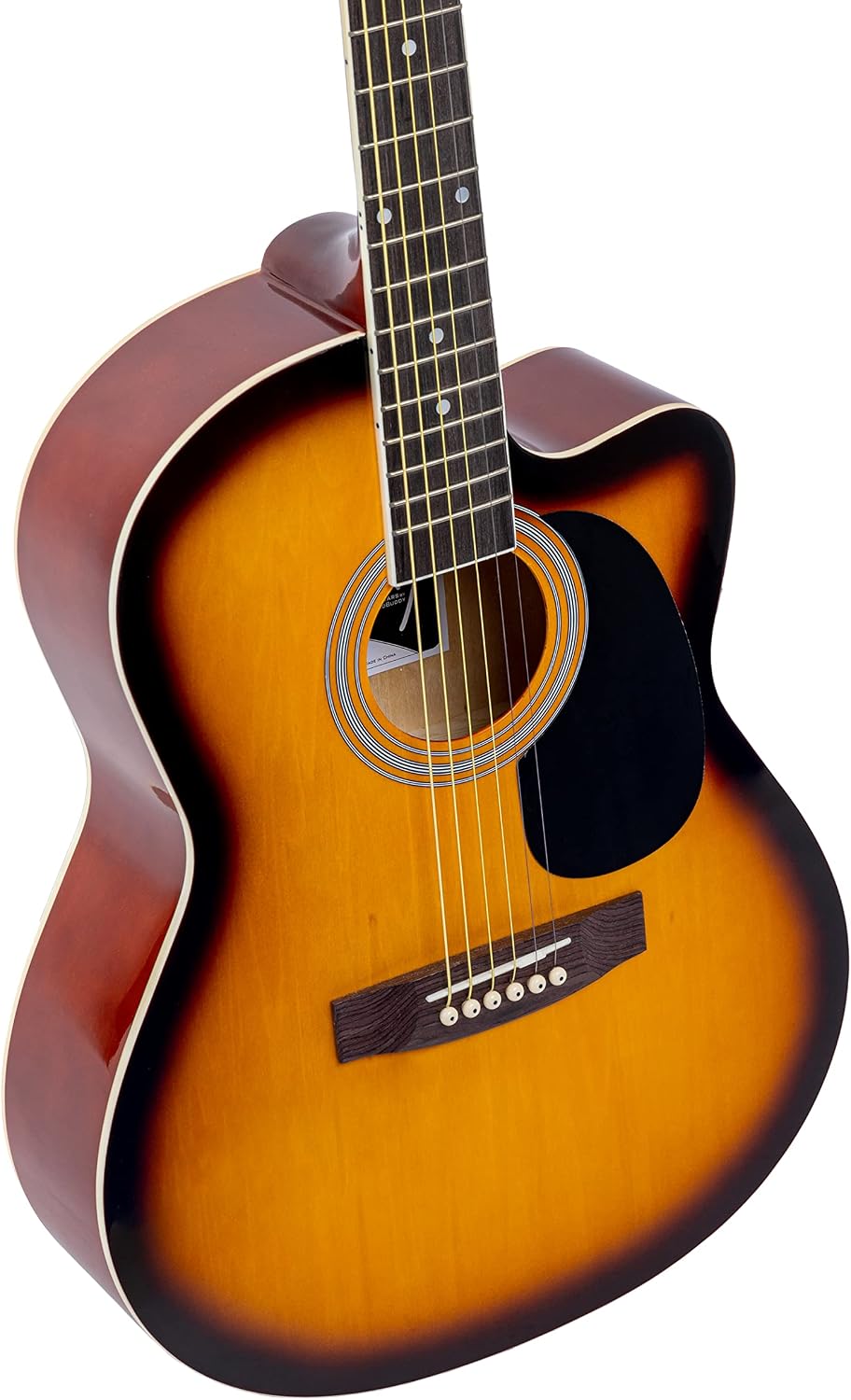 ChordBuddy 38' Perry Youth Cutaway Acoustic Guitar Combo Beginner Set with Tobacco Burst Guitar and Chord Learning System