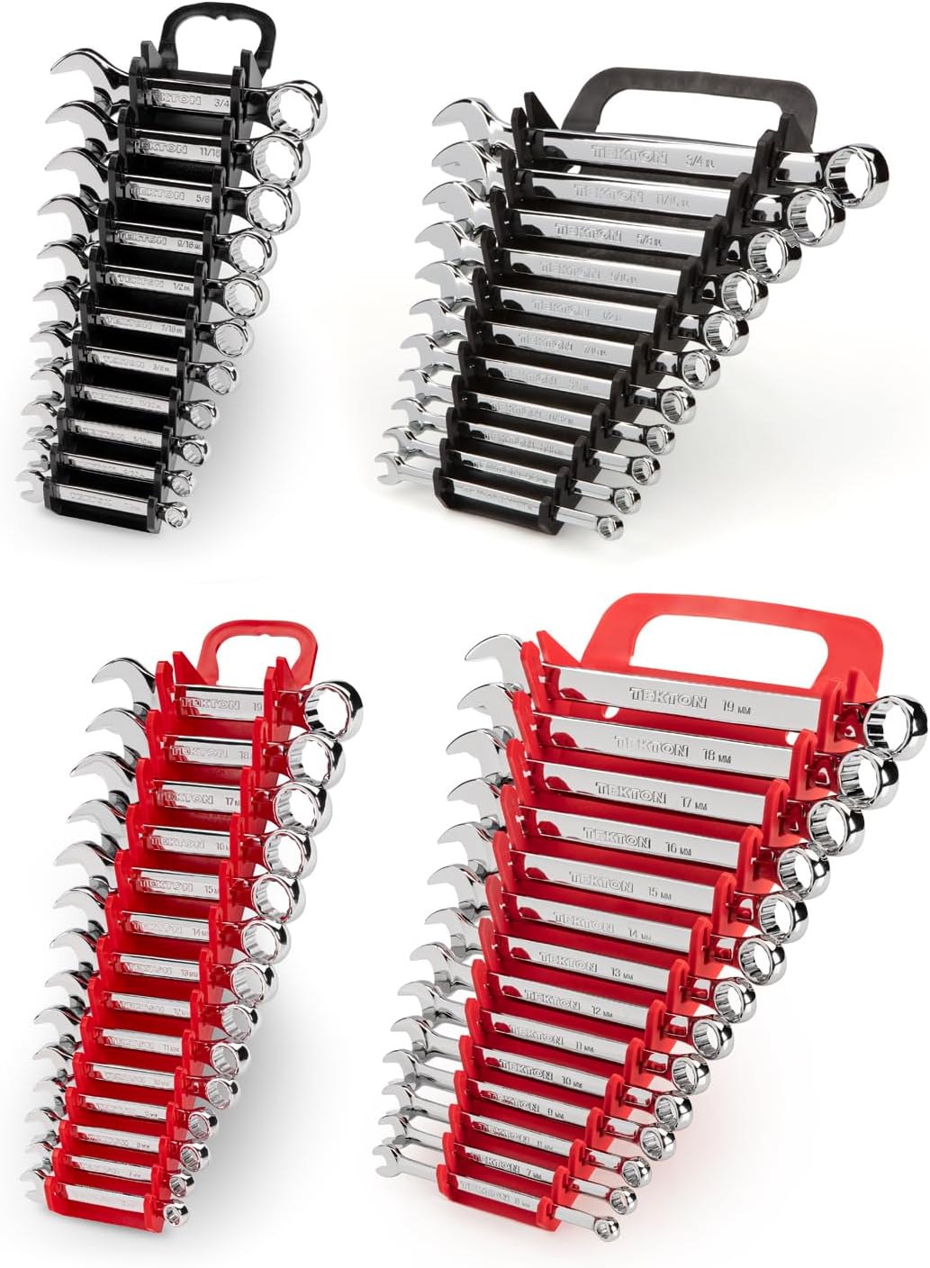 TEKTON Stubby and Standard Length Combination Wrench Set with Holders, 50-Piece (1/4-3/4 in., 6-19 mm) | WCB92902