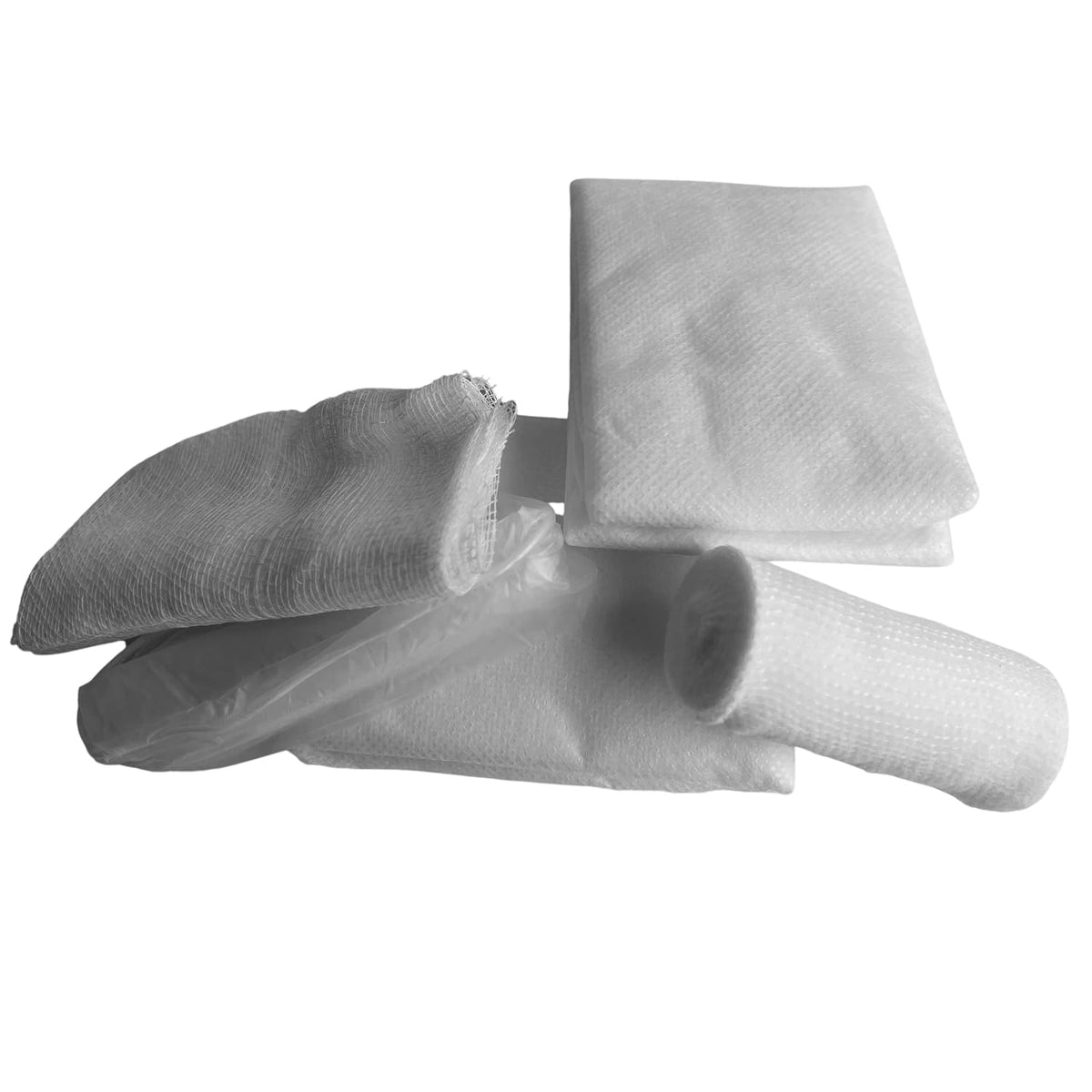 First Aid Training Kit w/Roller Gauze, Gauze Pads, Triangular Bandages, and Gloves,500-Pack, MCR Medical