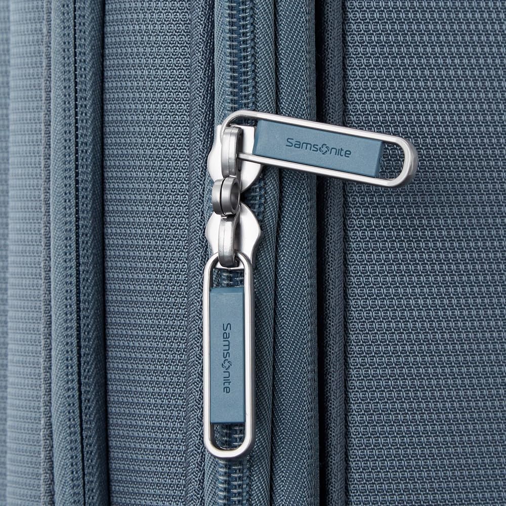 Samsonite UpLIFT Lightweight Large Checked Softside 3-Piece Luggage Set with Spinner Wheels - Expandable - Airline-Approved, Polyester Soft Suitcase for Ultra Light Travel - Elemental Blue
