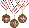 All Quality Baseball Softball Wreath Design Medal - 1st, 2nd, 3rd Place