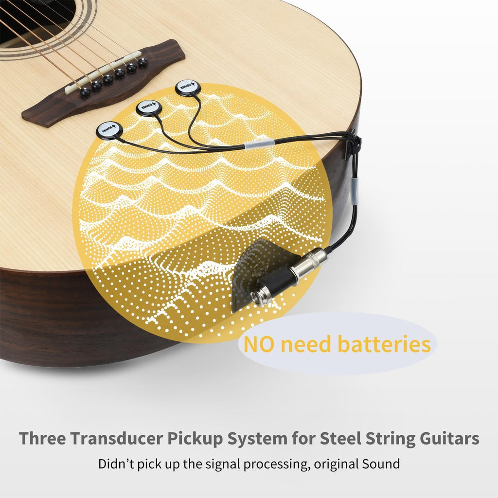 Donner Acoustic Guitar Kit Full Size Cutaway Acustica Guitarra Starter & Acoustic Guitar Pickup