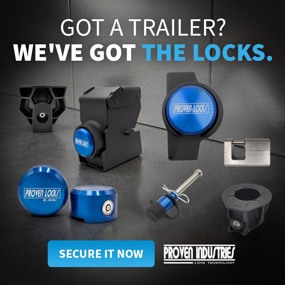 Proven Industries Puck Lock Set, Model 400XL, 3-Pack, Hidden Shackle, Keyed Alike, 6061 Solid Aluminum, Shackle Opening 1 3/4 x 1 3/4 x 7/8 in, Depth 1 1/4 in, Made in USA, Blue