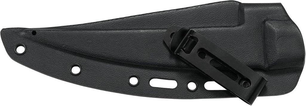 CRKT HZ6 Fixed Blade Knife with Sheath: SK-5 Plain Edge Black Coated Blade, G10 Handle, 2927