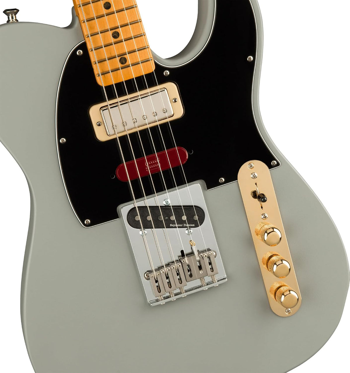 Fender Brent Mason Telecaster - Primer Gray Bundle with Deluxe Black Hard Case, Cable, Strap and Guitar Cleaning Kit