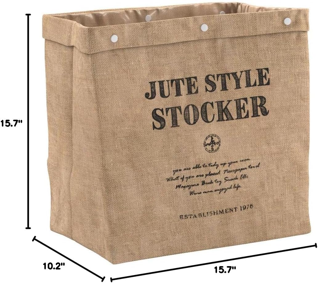 アストロ Astro 603-16 Storage Case, Set of 2, Natural, Jute, Hemp, Magazine Rack, Newspaper, Plastic Bottle, Stocker, Trash Can, Water Repellent Inside