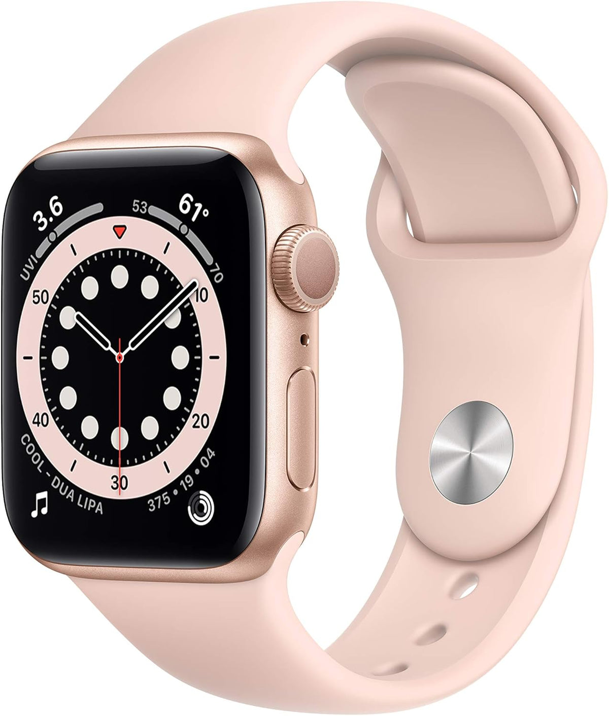 Apple Watch Series 6 (GPS, 40mm) - Gold Aluminum Case with Pink Sand Sport Band