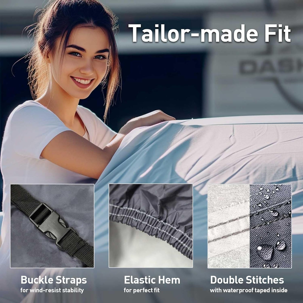 DaShield Ultimum Series Car Cover for Audi RS6 Avant 2013-2025 Estate Wagon All Weather Protection Semi Custom Fit Full Coverage Dust, Sun, Snow, Rain, Hail Protection Indoor Outdoor