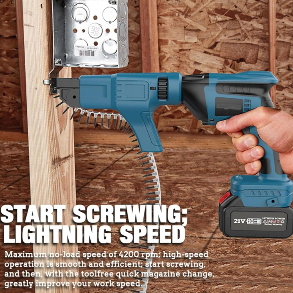 Automatic Screw Gun, Brushless Drywall Screw Gun, Collated Screw Gun, Suitable for Woodworking and Interior Decoration