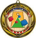 All Quality Wreath Design Cornhole Medal - 1st, 2nd, 3rd Place