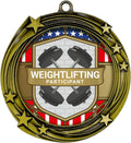 All Quality Stars Design Weightlifting Medal | Competition Metal Medal - 1st, 2nd, 3rd Place