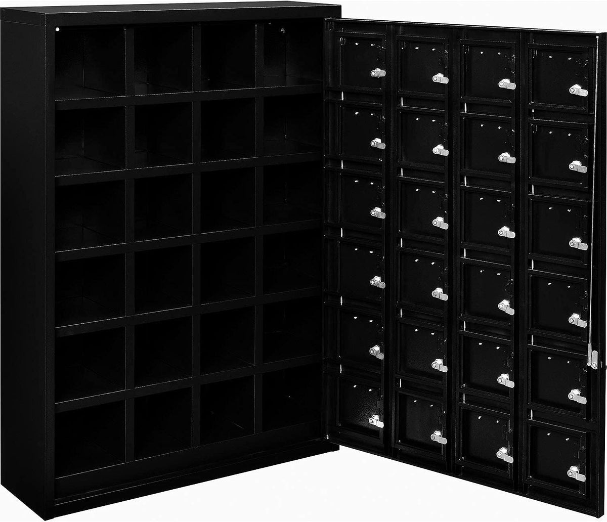 Global Industrial 24 Doors Tablet & Cell Phone Locker, Keyed Lock & Hasp and Master Door Open
