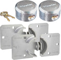 Master Lock - Hasp/Hidden Shackle Keyed Alike Padlocks w/ 4 Keys, 770-6271NKA-2 w/BumpStop Technology