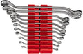 TEKTON 45-Degree Offset Box End Wrench Set with Modular Organizers, 11-Piece (6-32 mm) | WBE95202