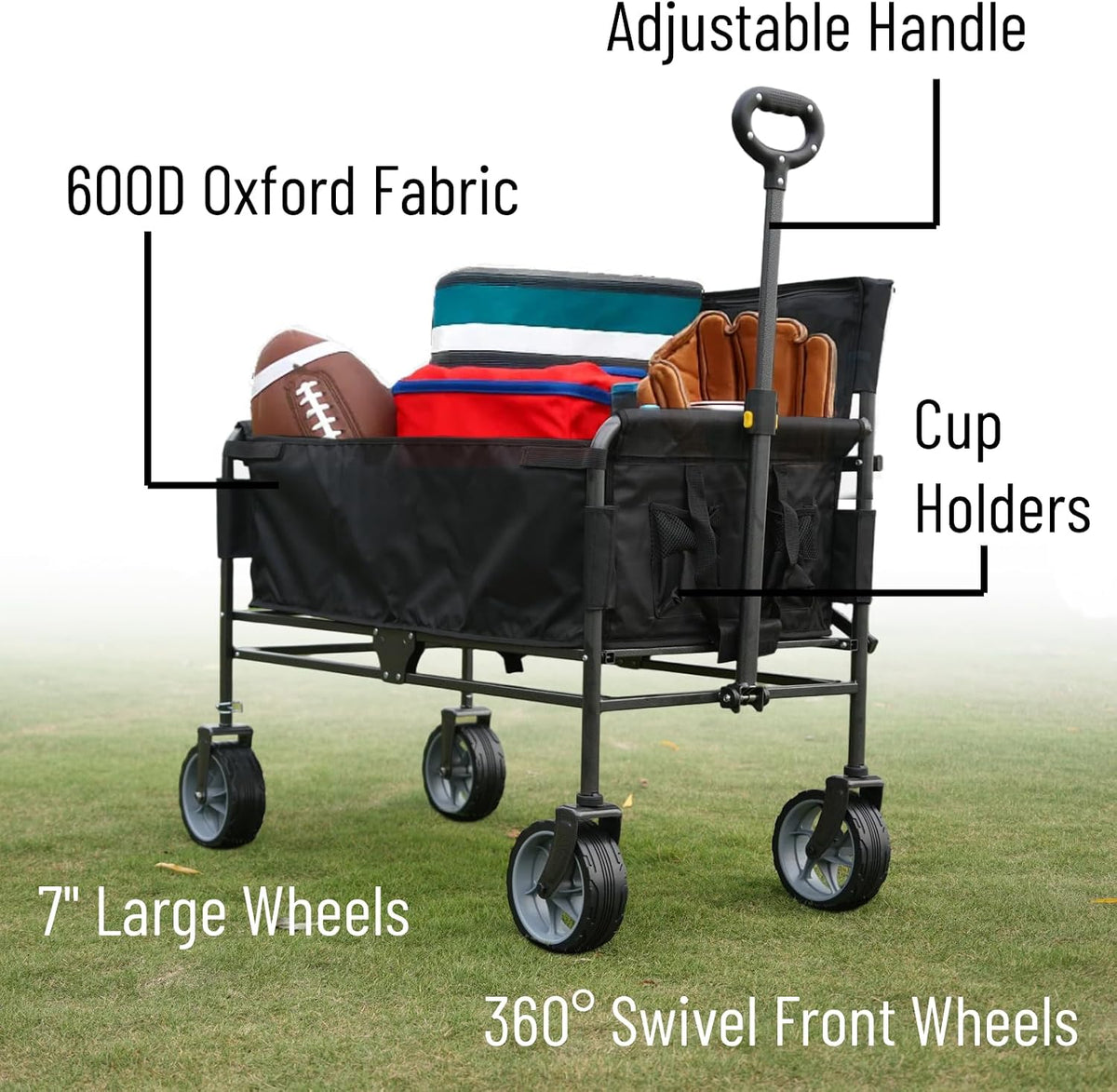 Upgraded Wagon Chair for Adults, Black