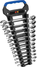 Performance Tool W30642 12pc Metric Combo Ratcheting Wrench Set | Premium Drop Forged Chrome Vanadium Steel | Oil & Corrosion Resistant | Sizes: 8, 9, 10, 11, 12, 13, 14, 15, 16, 17, 18 & 19mm , Black