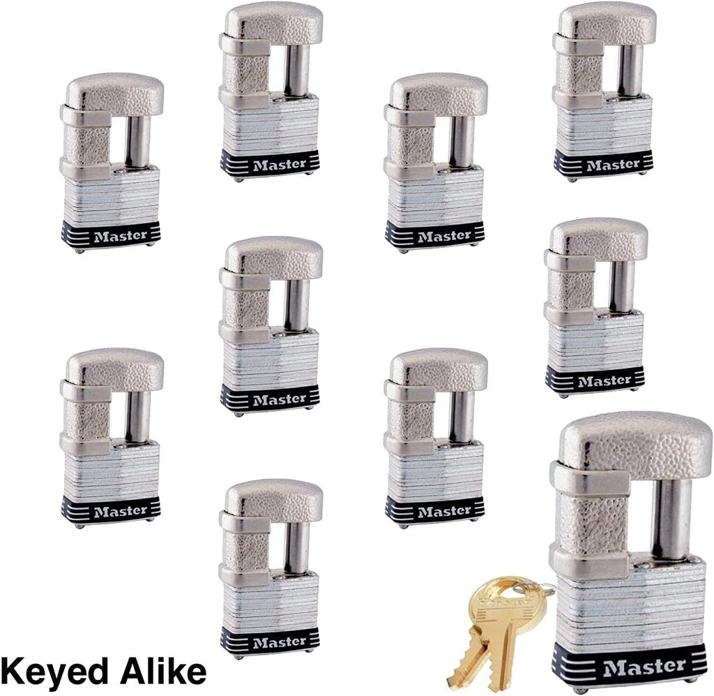 Master Lock - (10) Keyed Alike Trailer & Multi Purpose Padlocks w/ 20 Keys, 37KA-10