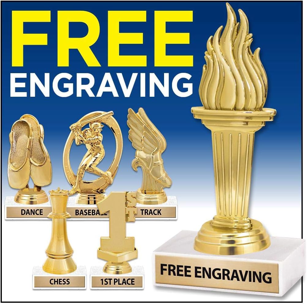 Crown Awards Basketball Slam Dunk Award with Custom Engraving, 6' Basketball Slam Dunk Trophy On White Marble Base