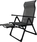 Caravan Sports Ergo+ - Adjustable Outdoor Patio Camping Lounge with Footrest & Headrest, Steel Frame Weather-Resistant Fabric – Folding Outdoor Chair