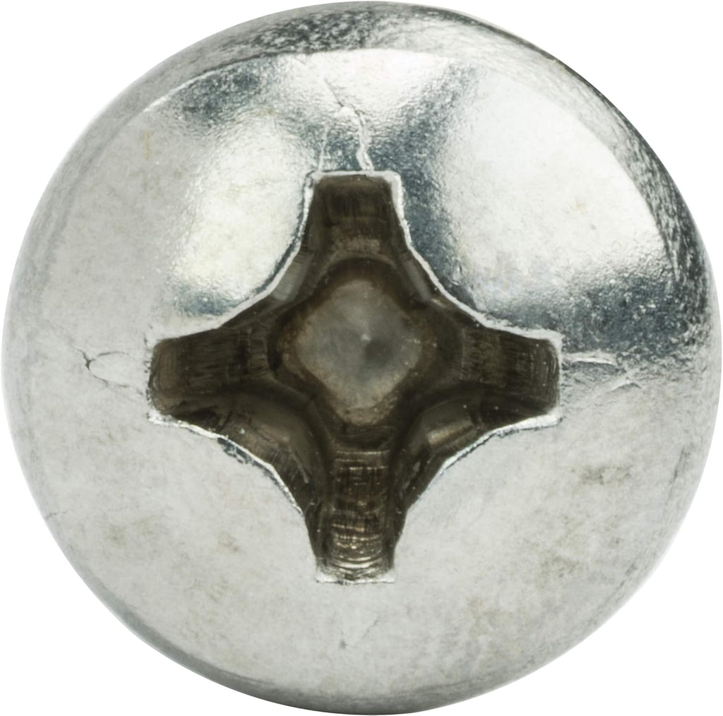 #14 x 1-1/2' Pan Head Sheet Metal Screws, Stainless Steel 18-8, Full Thread, Bright Finish, Self-Tapping, Quantity 1000 By Fastenere