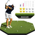 Bearwill Golf Mat 31mm, 5x4ft/5x5ft Elite Golf Hitting Mats for Practice Outdoor Indoor, High-Elasticity Artificial Turf Mat for Garage Simulator Chipping Driving Training