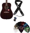 Fender CD-60S All Mahogany Acoustic Guitar Essentials Bundle - Natural