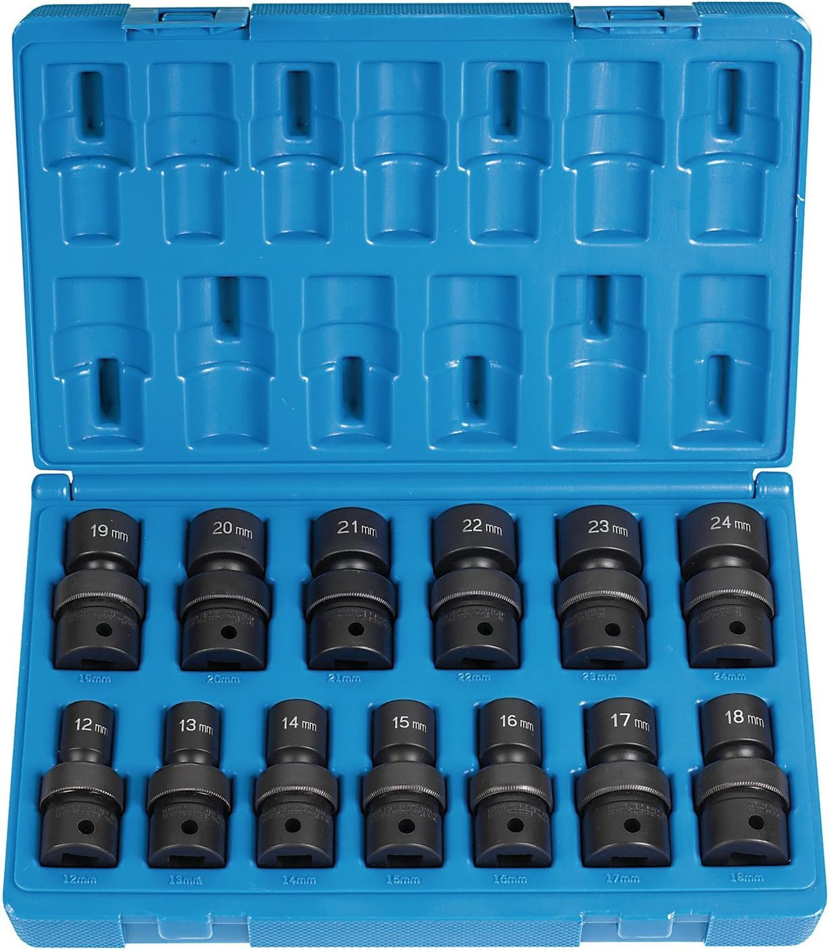 Grey Pneumatic (1313UM) 1/2' Drive 13-Piece Standard Length Metric Universal Socket Set