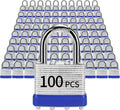 Padlocks with Same Key, LQYN 100 Pcs Laminated Keyed Padlock (1-9/16', 40mm), Keyed Alike Locks, Normal Shackle, for Storage Locker, Hasp Latch, Toolbox, Sheds