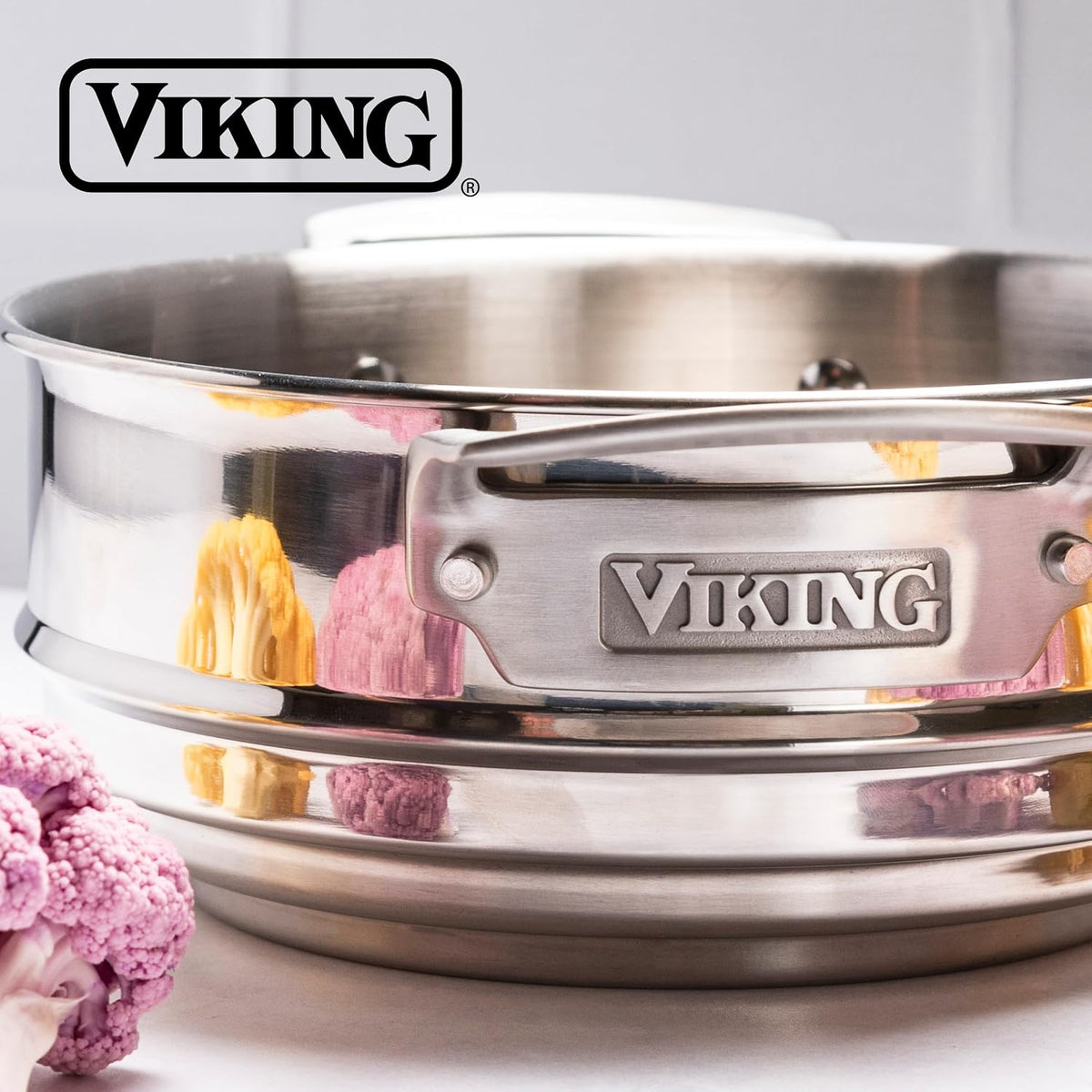 Viking Cookware Set, 12 Piece Hard Anodized Ceramic Nonstick Kitchen Cookware with Glass Lids, Made without PFAS, Oven Safe, Induction Ready