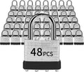 Padlocks with Same Key, LQYN 48 Pcs Laminated Keyed Padlock (1-9/16', 40mm), Keyed Alike Locks, Normal Shackle, for Storage Locker, Hasp Latch, Toolbox, Sheds