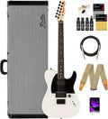 Fender Jim Root Telecaster - Flat White Bundle with Deluxe Black Tweed Hard Case, Cable, Strap and Guitar Cleaning Kit
