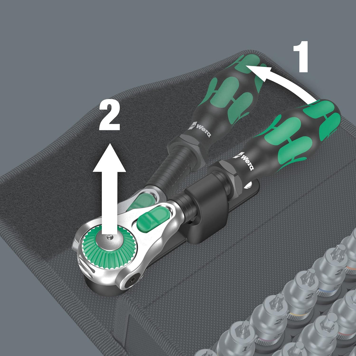 Wera - 05003536001 - Ratchet set, 8100 SB All-in Zyklop Speed ratchet set, 3/8' drive, 35 pieces