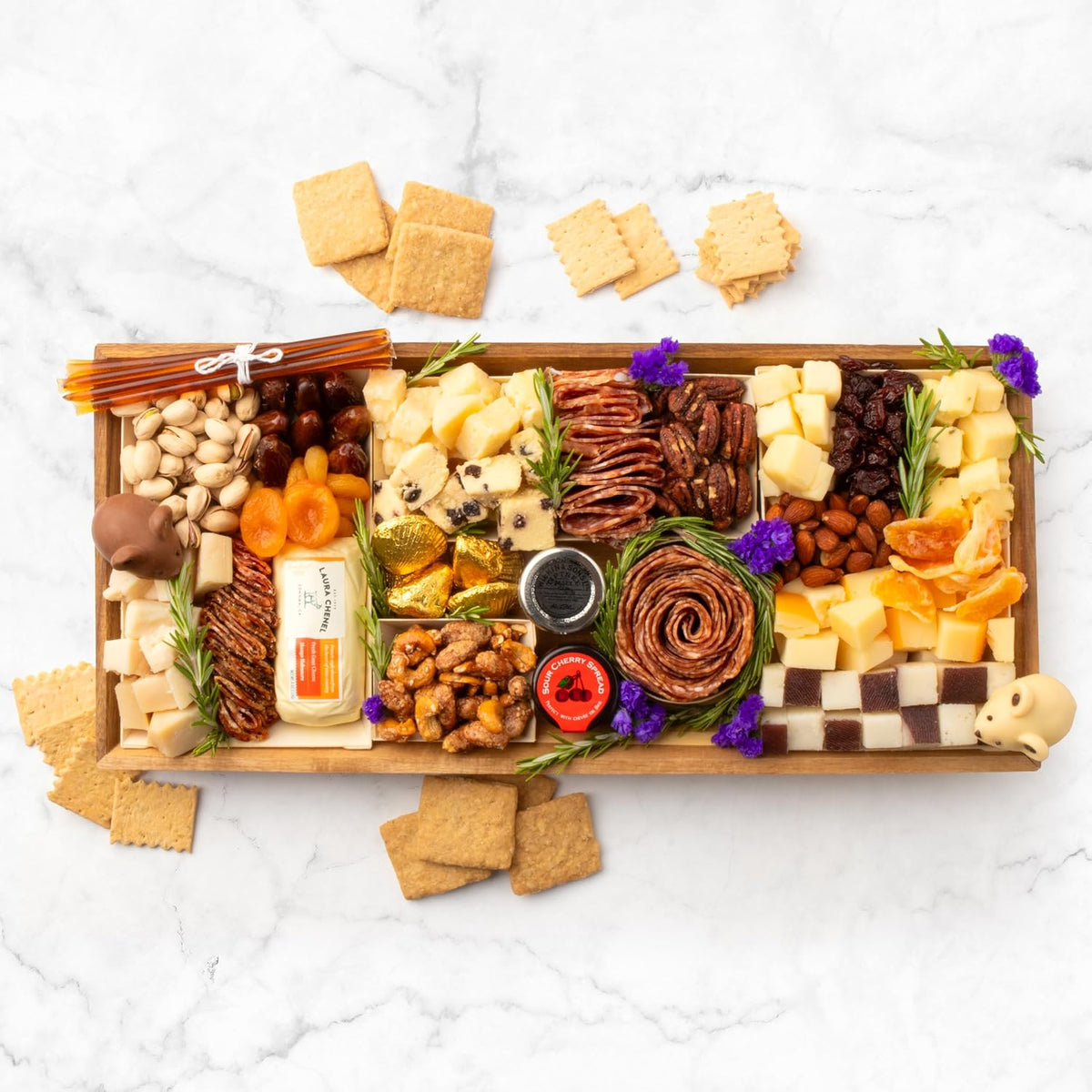 Nibble Charcuterie Premium Meat & Cheese Board, Ready to Serve Charcuterie Board Christmas, Holiday, Birthday, Corporate Gifts, Serves 6-9