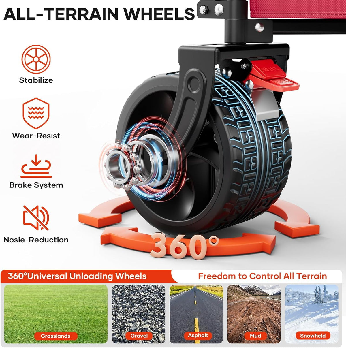 49' L Collapsible Extended Wagon with 500lbs Weight Capacity,300L Heavy Duty Sports Wagon,Big All-Terrian Wheels with Cup Holders,Cart for Sports,Grocery,Shopping,(Rosepink)