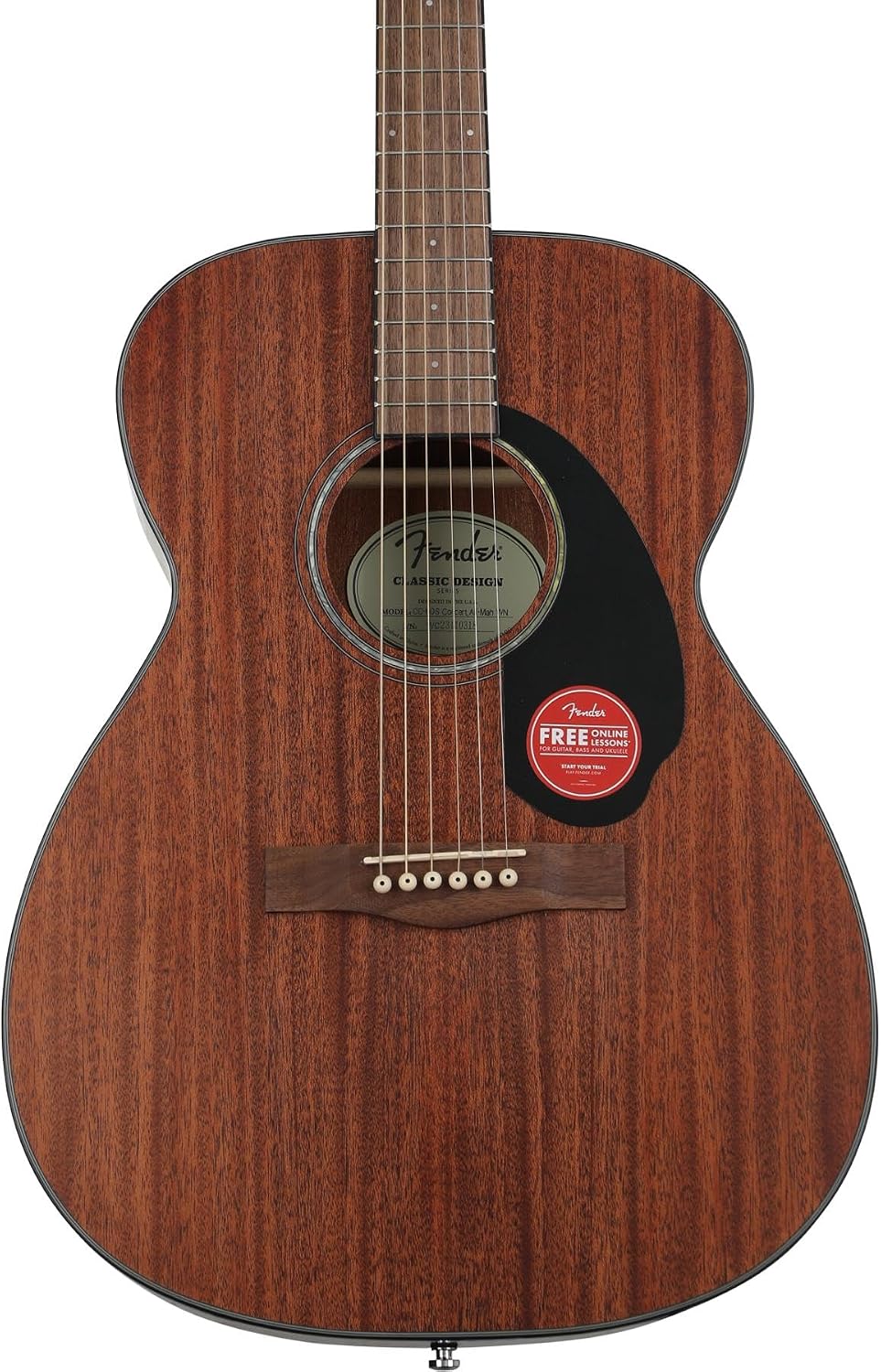 Fender CC-60S All-Mahogany Concert Acoustic Guitar Essentials Bundle - Natural